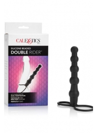 Насадка на пенис для двойного проникновения Silicone Beaded Double Rider - 14 см. - California Exotic Novelties - в Саратове купить с доставкой