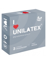 Презервативы с рёбрами Unilatex Ribbed - 3 шт. - Unilatex - купить с доставкой в Саратове