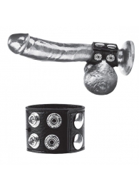 Ремень на член и мошонку 1.5  Cock Ring With Ball Strap - BlueLine - купить с доставкой в Саратове