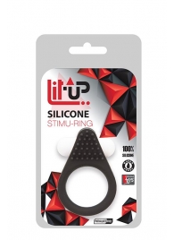 Чёрное эрекционное кольцо LIT-UP SILICONE STIMU RING 1 BLACK - Dream Toys - в Саратове купить с доставкой