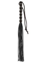 Чёрная мини-плеть из резины Rubber Mini Whip - 22 см. - Blush Novelties - купить с доставкой в Саратове