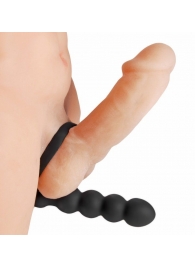 Насадка для двойного проникновения Double Fun Cock Ring with Double Penetration Vibe - XR Brands - в Саратове купить с доставкой