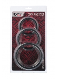 Набор из 3 чёрных эрекционных колец - ToyFa - в Саратове купить с доставкой
