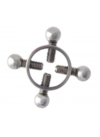 Серебристые зажимы для сосков на винтах - ToyFa - купить с доставкой в Саратове