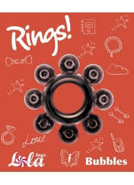 Чёрное эрекционное кольцо Rings Bubbles - Lola Games - в Саратове купить с доставкой