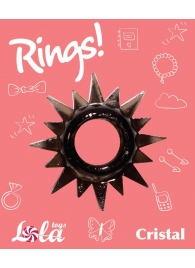 Чёрное эрекционное кольцо Rings Cristal - Lola Games - в Саратове купить с доставкой