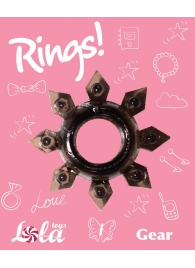 Чёрное эрекционное кольцо Rings Gear - Lola Games - в Саратове купить с доставкой