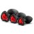 Набор черных анальных пробок с красным кристаллом-сердечком Bling Plugs Training Kit - Blush Novelties - купить с доставкой в Саратове