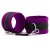 Фиолетово-черные наручники My rules на сцепке - БДСМ Арсенал - купить с доставкой в Саратове