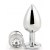 Серебристая анальная втулка с прозрачным кристаллом - 7,1 см. - Dream Toys - купить с доставкой в Саратове