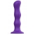 Фиолетовая насадка Strap-On-Me Dildo Geisha Balls size M - Strap-on-me - купить с доставкой в Саратове