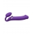 Фиолетовый безремневой вибрострапон Silicone Bendable Strap-On - size XL - Strap-on-me - купить с доставкой в Саратове