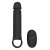 Черная насадка-удлинитель с вибрацией Vibrating Extender With Remote - Dream Toys - в Саратове купить с доставкой