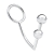 Кольцо на пенис с анальным стимулятором Two Bead Stainless Steel Anal Hook   Cock Ring - BlueLine - в Саратове купить с доставкой