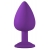 Большая фиолетовая анальная пробка Emotions Cutie Large с голубым кристаллом - 10 см. - Lola Games - купить с доставкой в Саратове