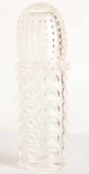 Прозрачная закрытая гелевая насадка - 13,5 см. - Toyfa Basic - в Саратове купить с доставкой