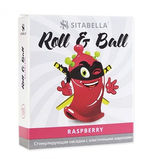 Стимулирующий презерватив-насадка Roll   Ball Raspberry - Sitabella - купить с доставкой в Саратове