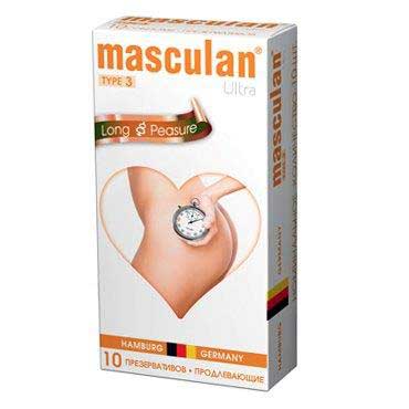 Розовые презервативы Masculan Ultra Long Pleasure с колечками, пупырышками и продлевающим эффектом - 10 шт. - Masculan - купить с доставкой в Саратове