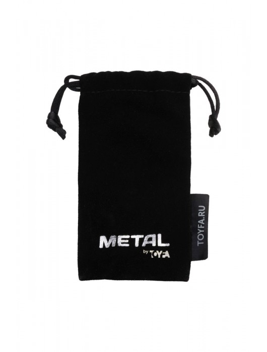 Серебристая коническая анальная пробка с красным кристаллом - 8 см. - ToyFa - купить с доставкой в Саратове