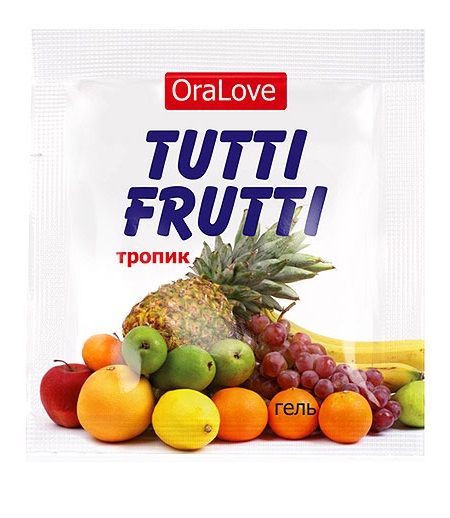 Пробник гель-смазки Tutti-frutti со вкусом тропических фруктов - 4 гр. - Биоритм - купить с доставкой в Саратове