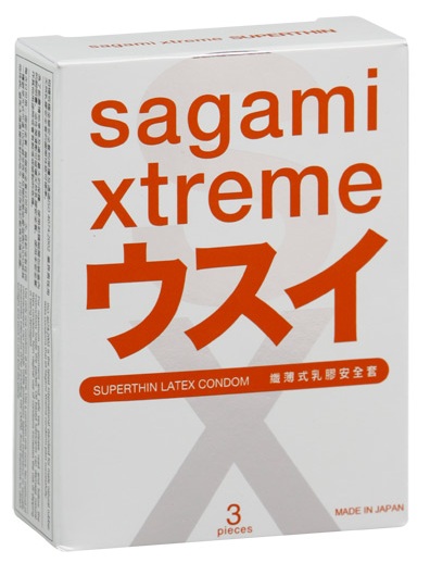 Ультратонкие презервативы Sagami Xtreme SUPERTHIN - 3 шт. - Sagami - купить с доставкой в Саратове