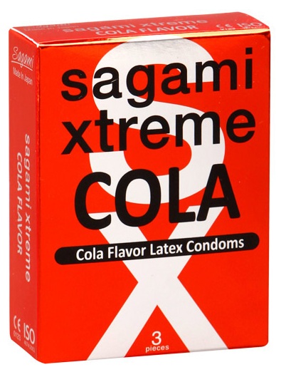 Ароматизированные презервативы Sagami Xtreme COLA - 3 шт. - Sagami - купить с доставкой в Саратове