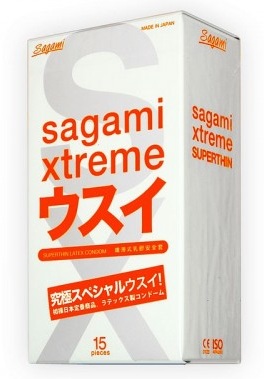 Ультратонкие презервативы Sagami Xtreme SUPERTHIN - 15 шт. - Sagami - купить с доставкой в Саратове