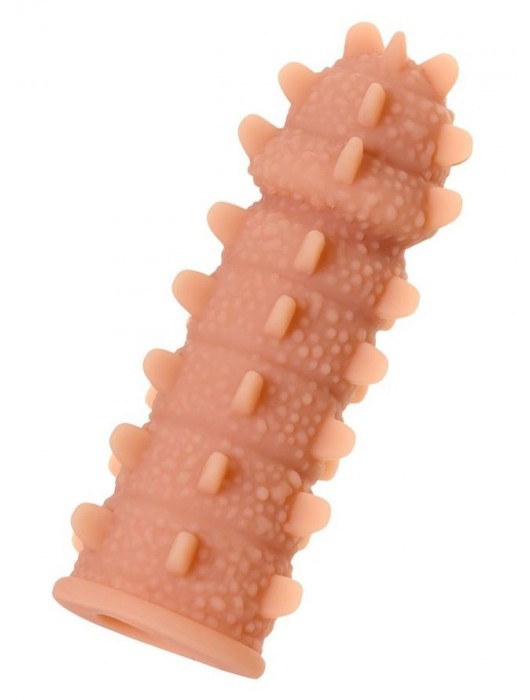 Телесная реалистичная насадка KOKOS Extreme Sleeve 04 с дополнительной стимуляцией - 12,7 см. - KOKOS - в Саратове купить с доставкой