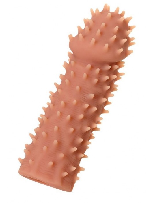 Телесная реалистичная насадка KOKOS Extreme Sleeve 07 с дополнительной стимуляцией - 12,7 см. - KOKOS - в Саратове купить с доставкой