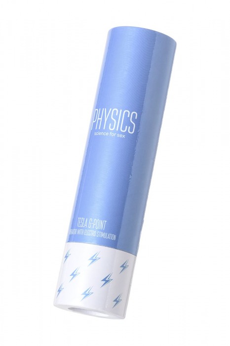 Голубой силиконовый вибратор с электростимуляцией TESLA G-POINT - 21 см. - ToyFa - купить с доставкой в Саратове