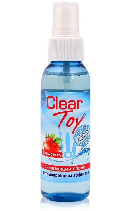 Очищающий спрей для игрушек CLEAR TOY Strawberry - 100 мл. - Биоритм - купить с доставкой в Саратове