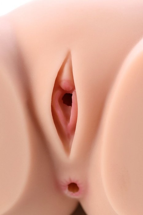 Мастурбатор-полуторс Cherry с вибрацией и двумя любовными тоннелями - KOKOS - в Саратове купить с доставкой