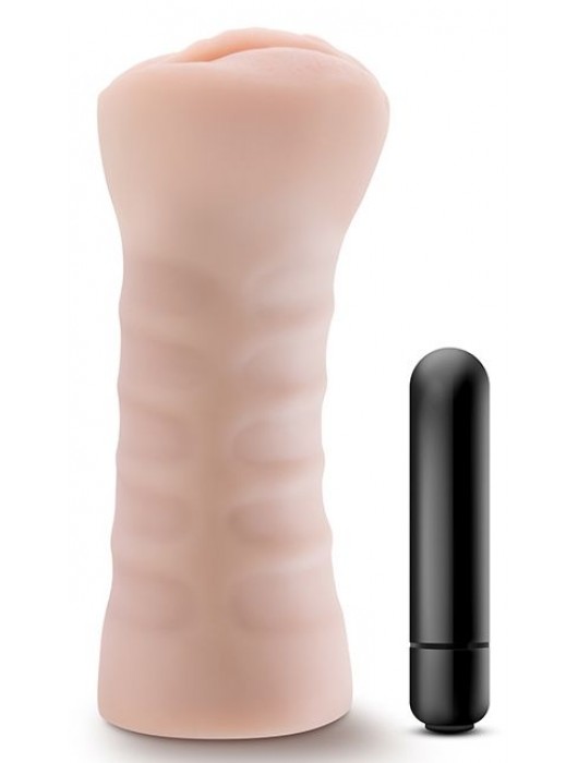 Телесный мастурбатор-вагина с вибропулей Ashley - Blush Novelties - в Саратове купить с доставкой