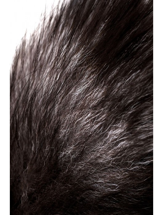 Серебристая металлическая анальная втулка с хвостом чернобурой лисы - размер S - ToyFa - купить с доставкой в Саратове