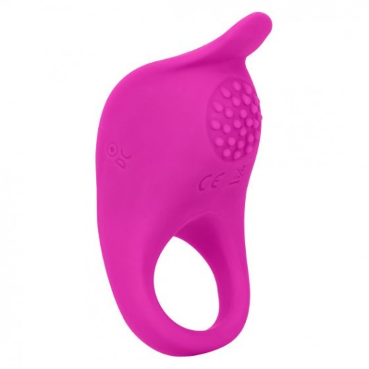 Ярко-розовое эрекционное виброкольцо Silicone Rechargeable Teasing Enhancer - California Exotic Novelties - в Саратове купить с доставкой