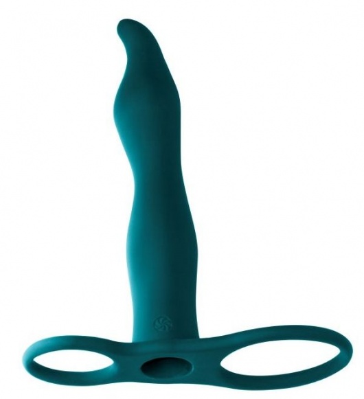 Зеленая вибронасадка для двойного проникновения Flirtini - 15,9 см. - Lola Games - купить с доставкой в Саратове