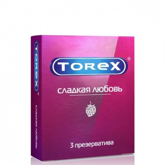 Презервативы Torex  Сладкая любовь  с ароматом клубники - 3 шт. - Torex - купить с доставкой в Саратове