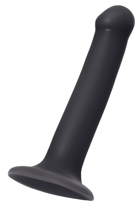 Черный фаллос на присоске Silicone Bendable Dildo M - 18 см. - Strap-on-me - купить с доставкой в Саратове