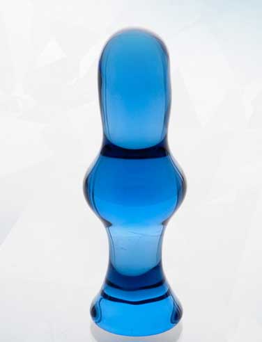 Голубая стеклянная анальная втулка - 12 см. - Sexus в Саратове Голубая стеклянная анальная втулка - 12 см. - Sexus