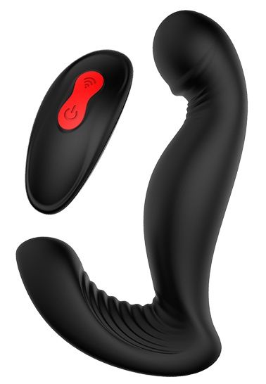 Черный вибромассажер простаты SWIRLING P-PLEASER - Dream Toys - в Саратове купить с доставкой