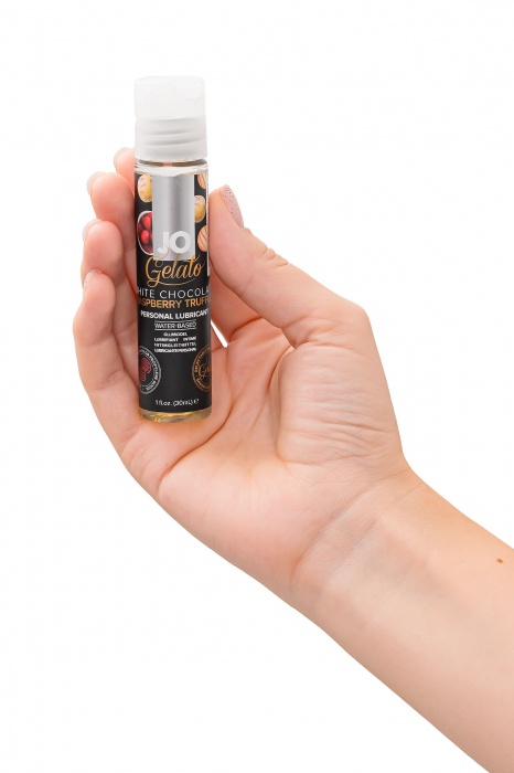 Лубрикант с ароматом трюфелей из белого шоколада и малины JO GELATO WHITE CHOCOLATE RASPBERRY TRUFFLE - 30 мл. - System JO - купить с доставкой в Саратове