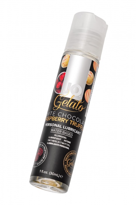 Лубрикант с ароматом трюфелей из белого шоколада и малины JO GELATO WHITE CHOCOLATE RASPBERRY TRUFFLE - 30 мл. - System JO - купить с доставкой в Саратове