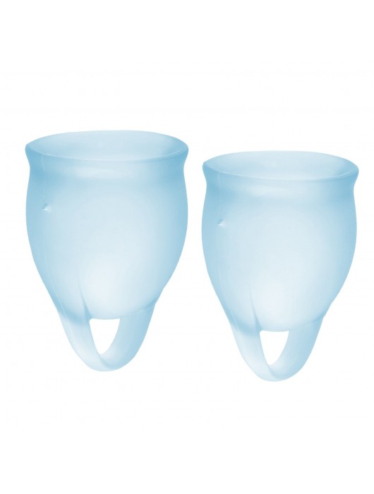 Набор голубых менструальных чаш Feel confident Menstrual Cup - Satisfyer - купить с доставкой в Саратове