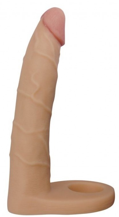 Телесная насадка-фаллоимитатор для двойного проникновения - 17 см. - Lovetoy - купить с доставкой в Саратове