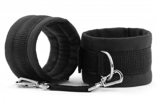 Черные наручники My rules на сцепке - БДСМ Арсенал - купить с доставкой в Саратове