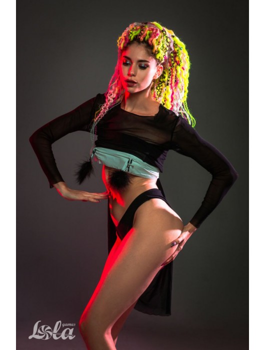 Зажимы на соски с черным пухом Euphoric - Lola Games - купить с доставкой в Саратове