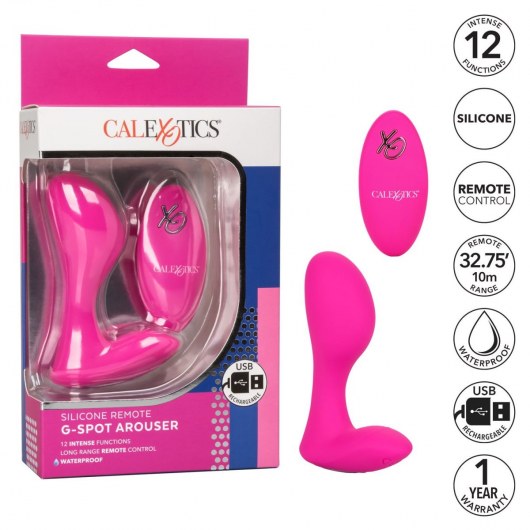Розовый массажер G-точки Remote G Spot Arouser - 10,75 см. - California Exotic Novelties