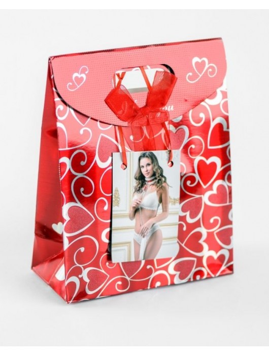 Бело-красный ошейник из натуральной кожи с нежным мехом - БДСМ Арсенал - купить с доставкой в Саратове