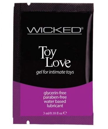 Лубрикант на водной основе для использования с игрушками WICKED Toy Love - 3 мл. - Wicked - купить с доставкой в Саратове