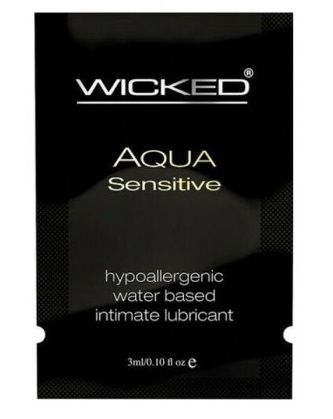 Мягкий лубрикант на водной основе WICKED AQUA Sensitive - 3 мл. - Wicked - купить с доставкой в Саратове